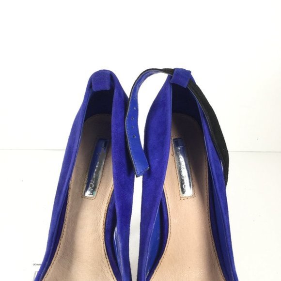 H By Halston Heels Blue/Black Size 6.5 - Picture 9 of 10